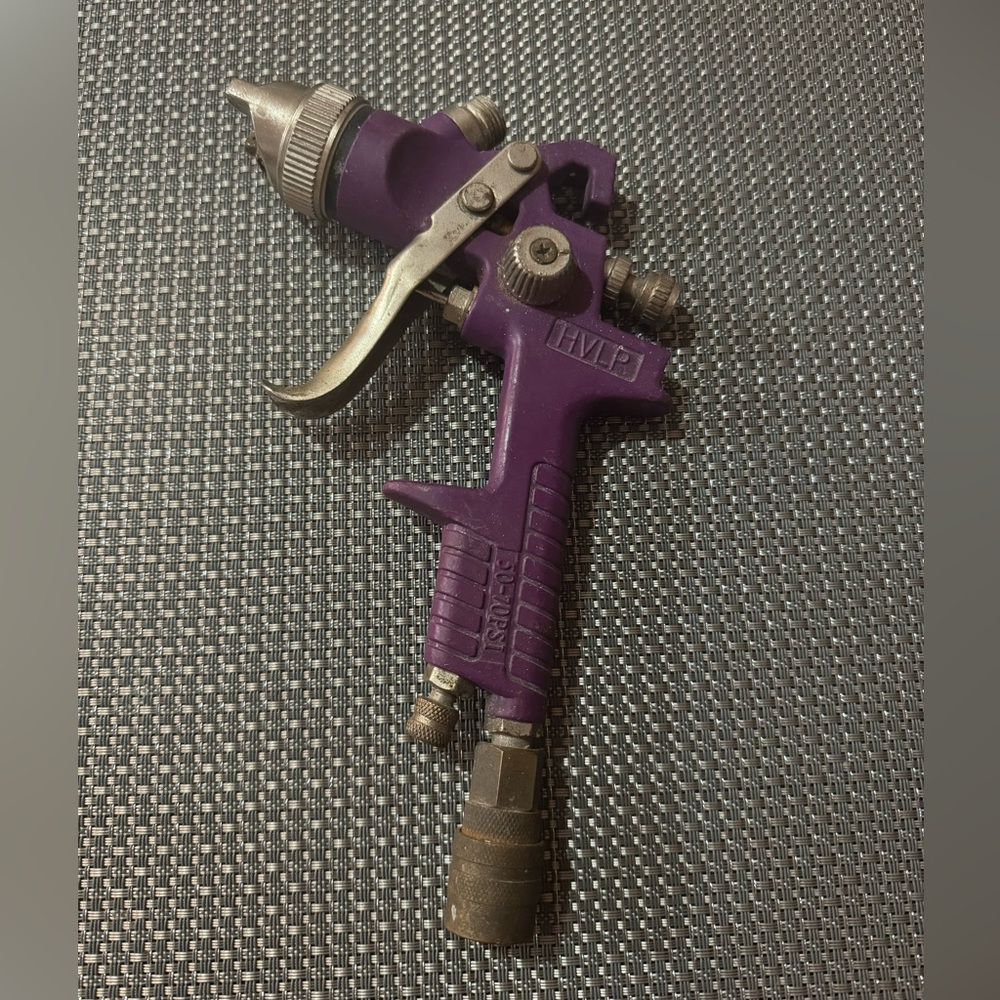 HVLP GRAVITY FEED AIR SPRAY GUN 50-70 PSI PURPLE